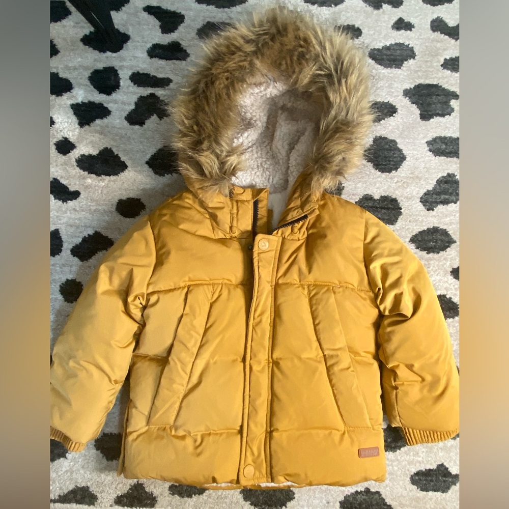 Zara fur lined coat - infant size 18-24 months